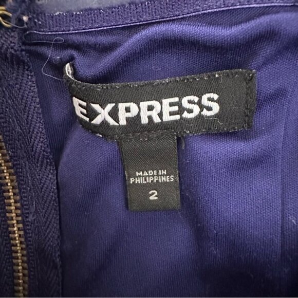 Express Women’s Strapless Blue/Purple Jumpsuit Size 2 - Picture 3 of 5